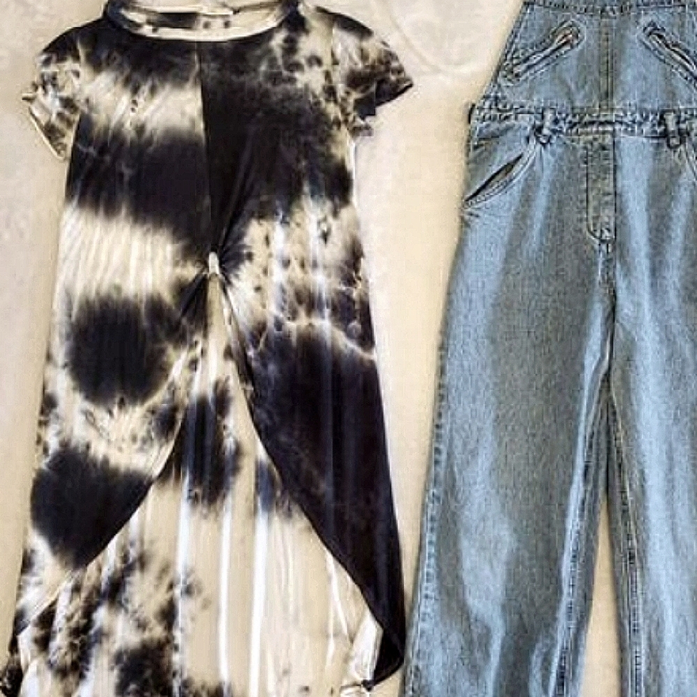 High low tie dye shirt/swimsuit cover